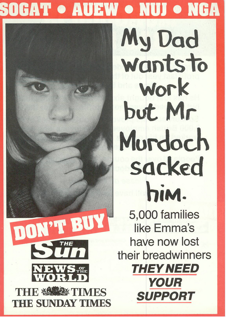 Picture entitled Flyer By Print Supporters 017 from the Wapping Dispute