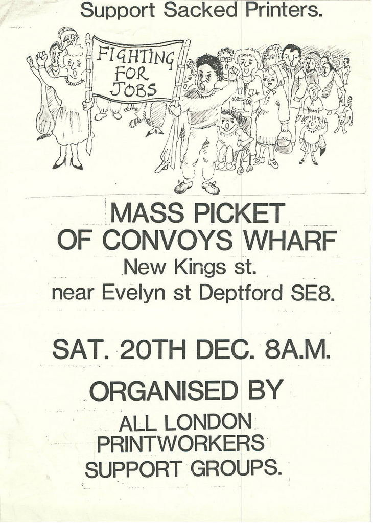 Picture entitled Flyer By Print Supporters 061 from the Wapping Dispute