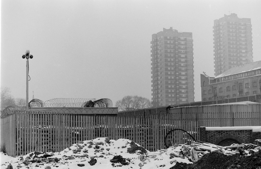 Wapping Dispute - My old abode viewed across the NI plant