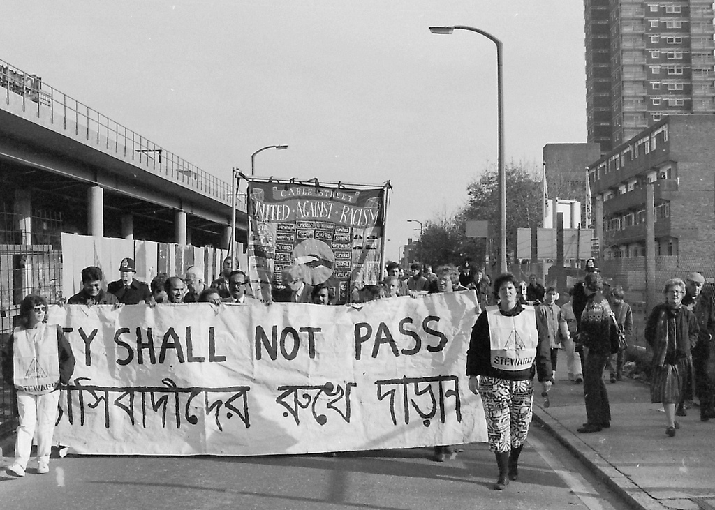 Picture entitled They Shall Not Pass from the Wapping Dispute