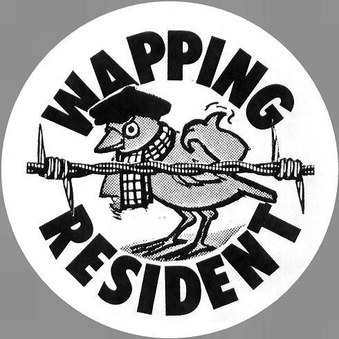 Picture entitled Wapping Resident Sticker from the Wapping Dispute