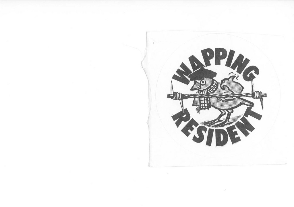 Picture entitled Wapping Resident Badge from the Wapping Dispute