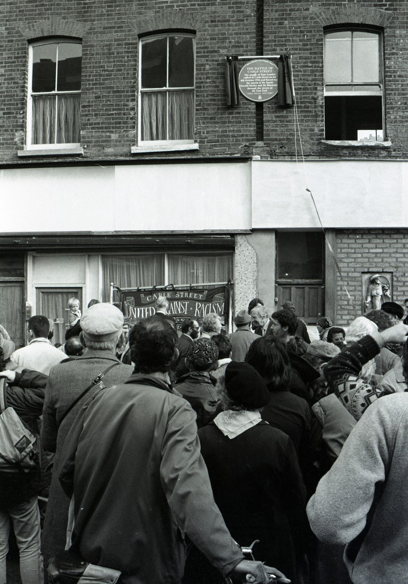 Cable Street Memorial unveiling